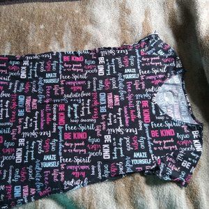 3/$35 SECRET TREASURES Be Kind Women’s Black Night Shirt  Short Gown S/M: 6-10